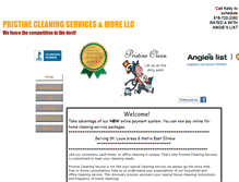 Tablet Screenshot of pristinecleaningservicellc.com